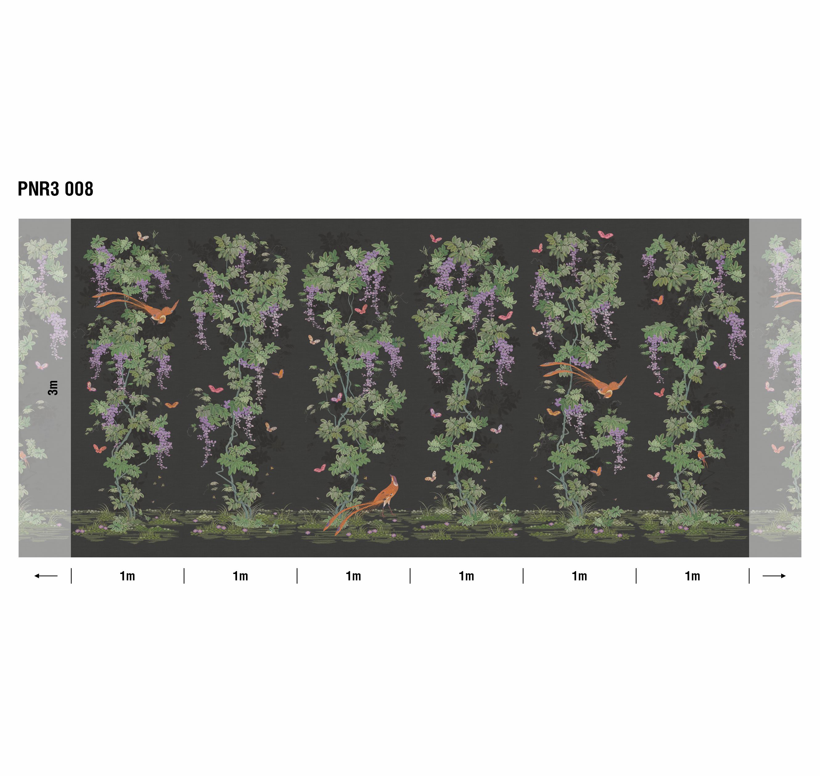 Панно Loymina Панорама Шинуазри: райский сад PNR3 008 3×1